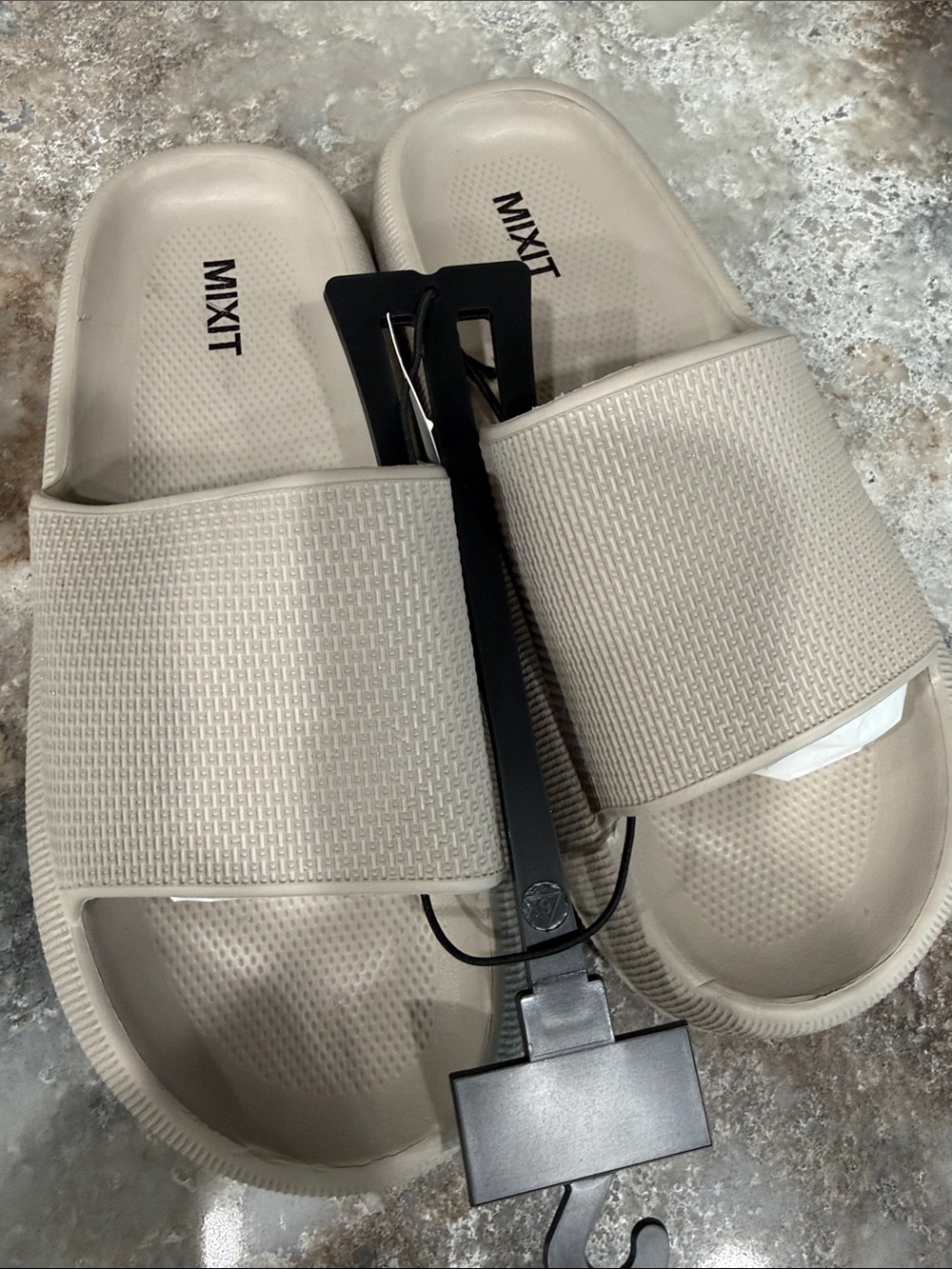 Mixit Taupe Slide Sandals for Women